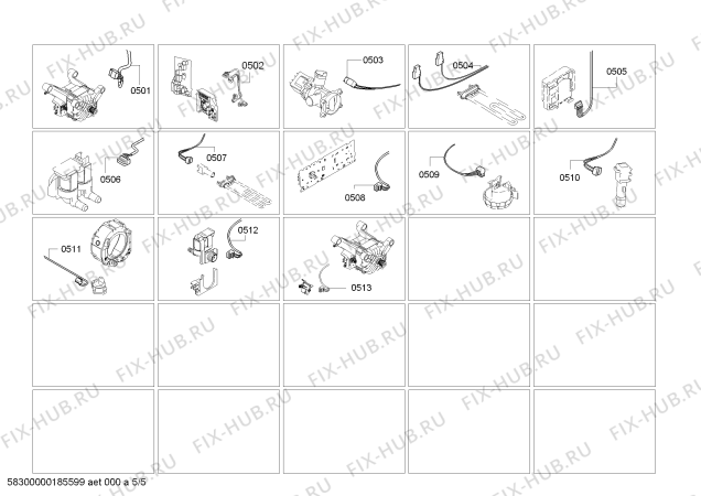 Схема №1 WAS285681W Serie | 6 с изображением Панель управления для стиральной машины Bosch 11006623